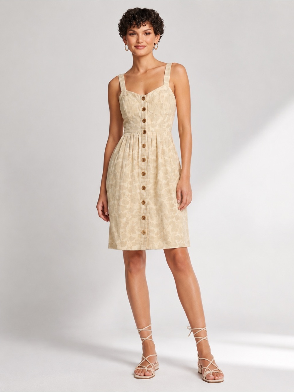 Maeve Anthropologie Midi Dress Seersucker Floral Button Front Size 6 Boho